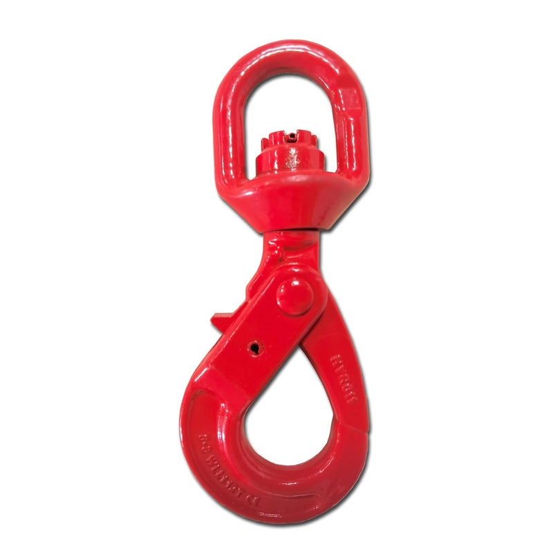 BORUI Swivel Self-Locking Hook 11684 lbs Heavy Duty Swivel Lifting Hook Swivel Lifting Hook Hoist Hook Sling Heavy Cargo 【5.3ton-1】 - Image 1